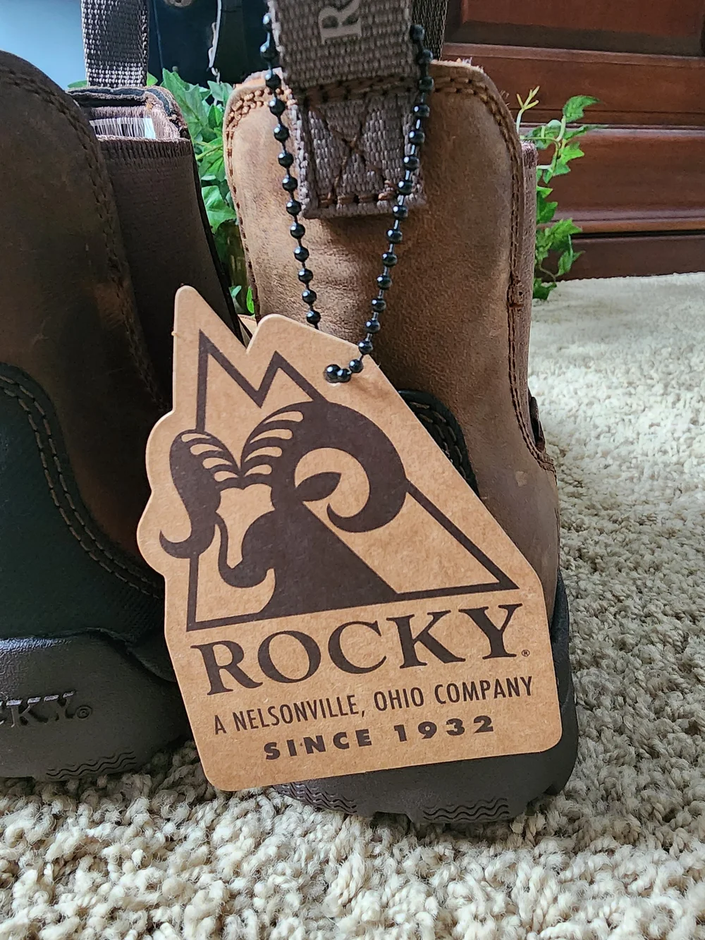 Rocky Brown Leather Chukka Work Boots